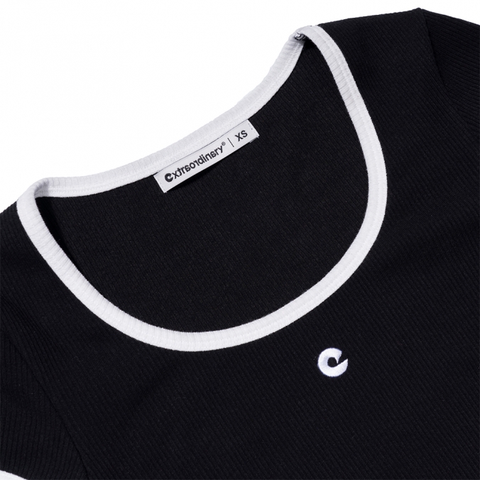 W SYMBOL TEE  BLACK