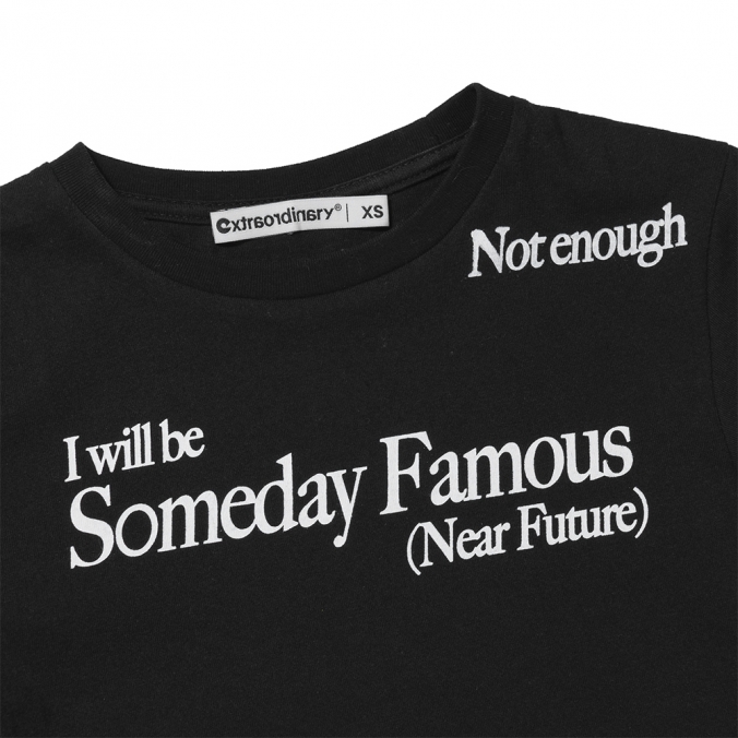 W NOT ENOUGH TEE  BLACK
