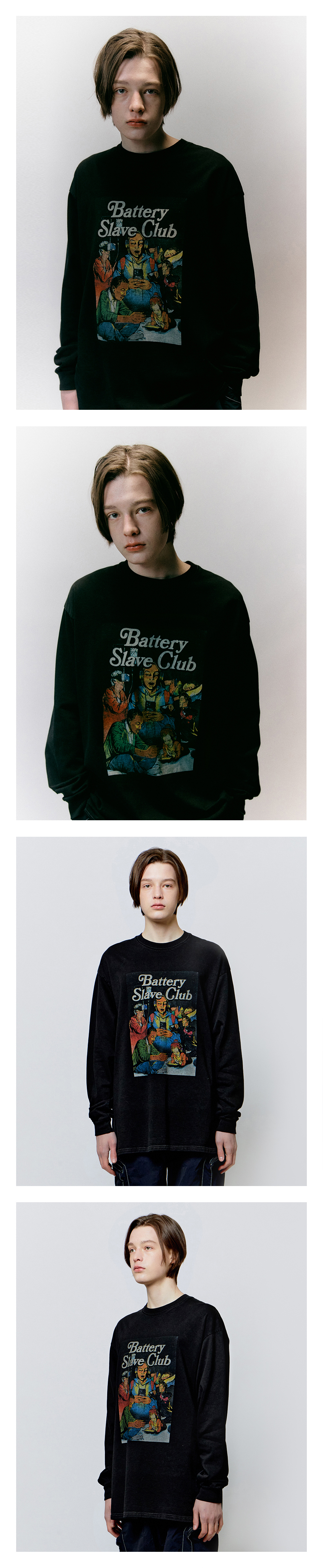 B.S.C COMICS LONG SLEEVE  BLACK