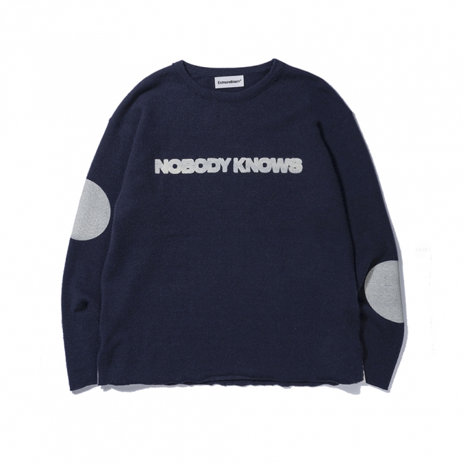 NOBODY KNOWS CREWNECK  NAVY