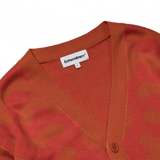 PATTERN CARDIGAN  ORANGE