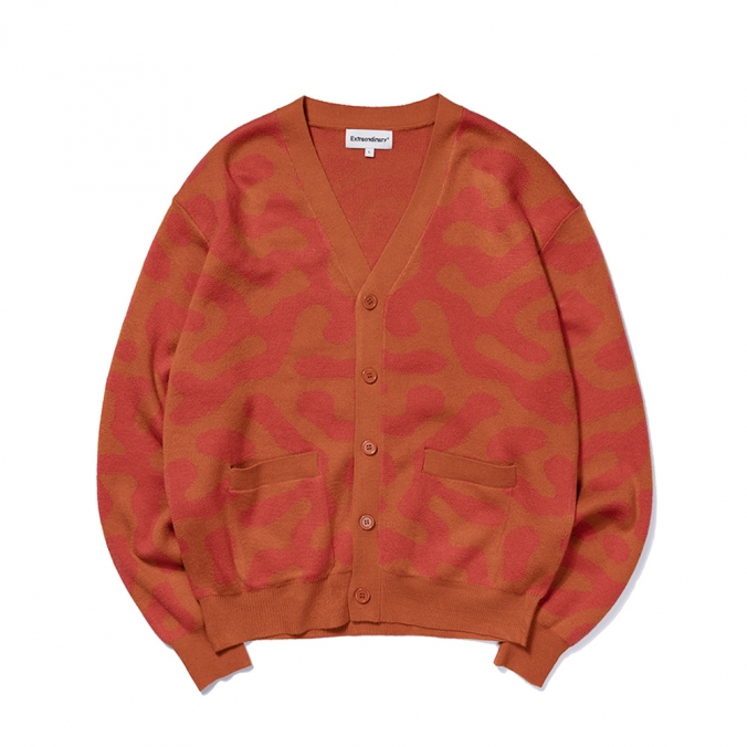 PATTERN CARDIGAN  ORANGE