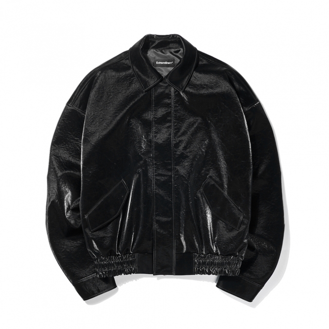 VEGAN LEATHER OVERFIT JACKET