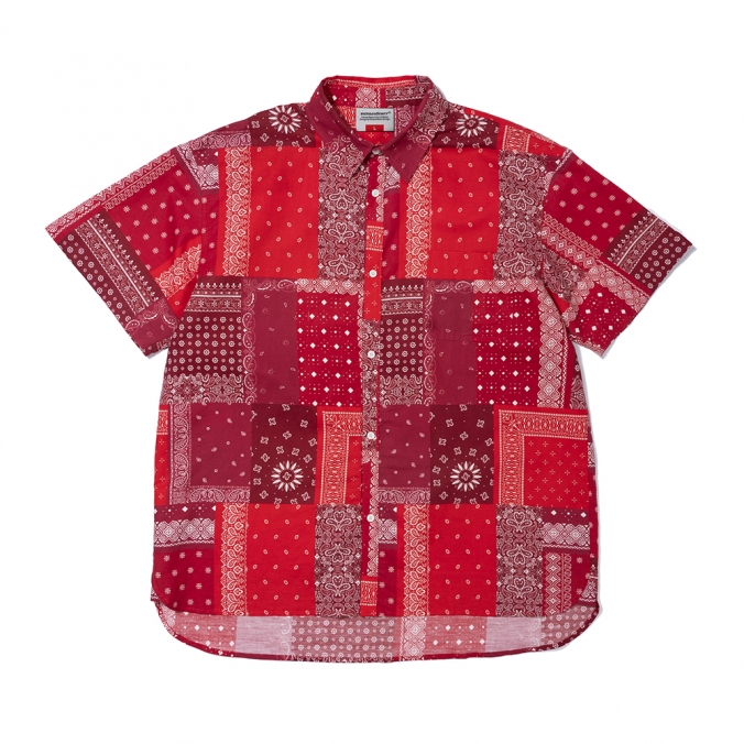 BANDANA PATCH SHORT SLEEVE SHIRT  RED