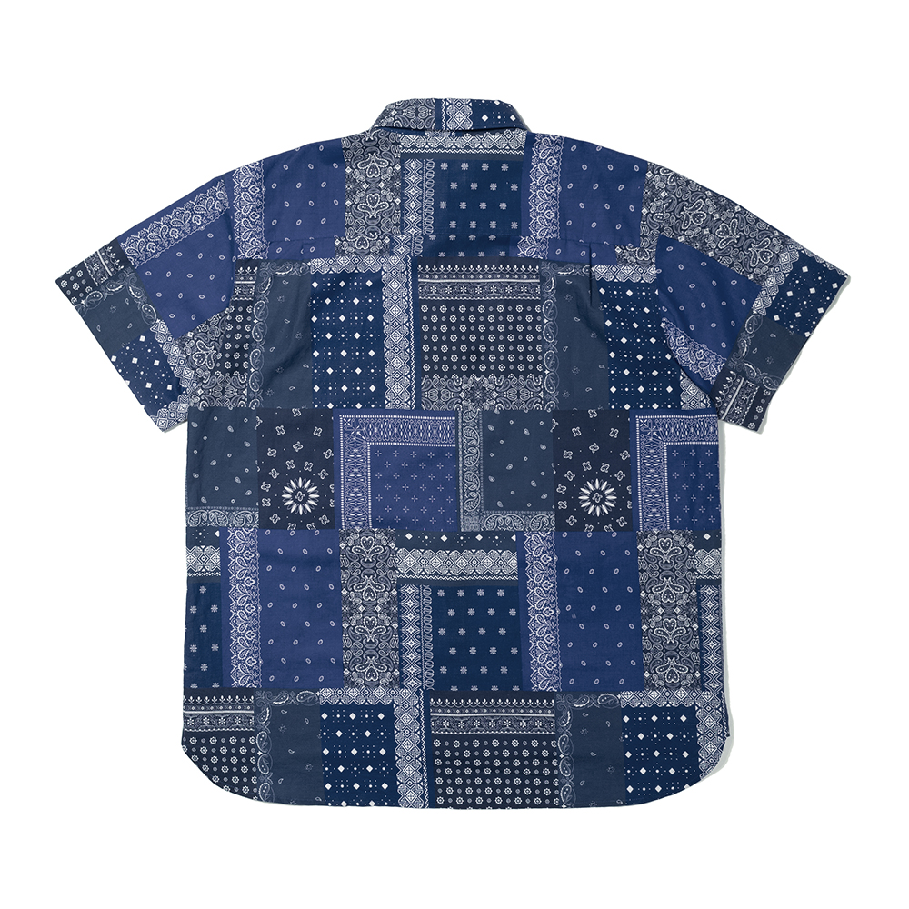 BANDANA PATCH SHORT SLEEVE SHIRT  NAVY