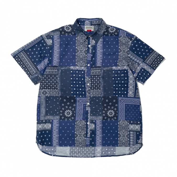 BANDANA PATCH SHORT SLEEVE SHIRT  NAVY