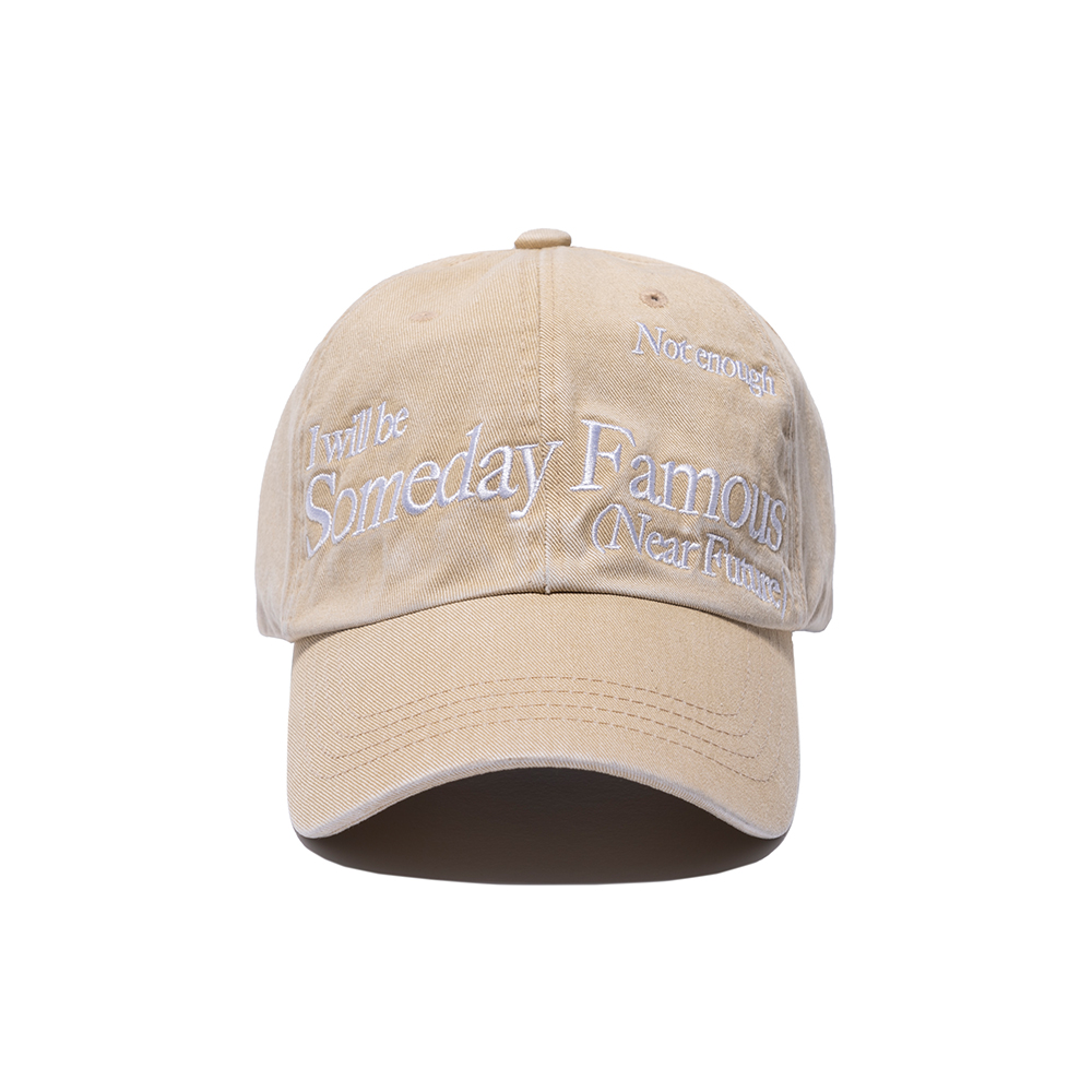 NOT ENOUGH WASHING BALL CAP  BEIGE