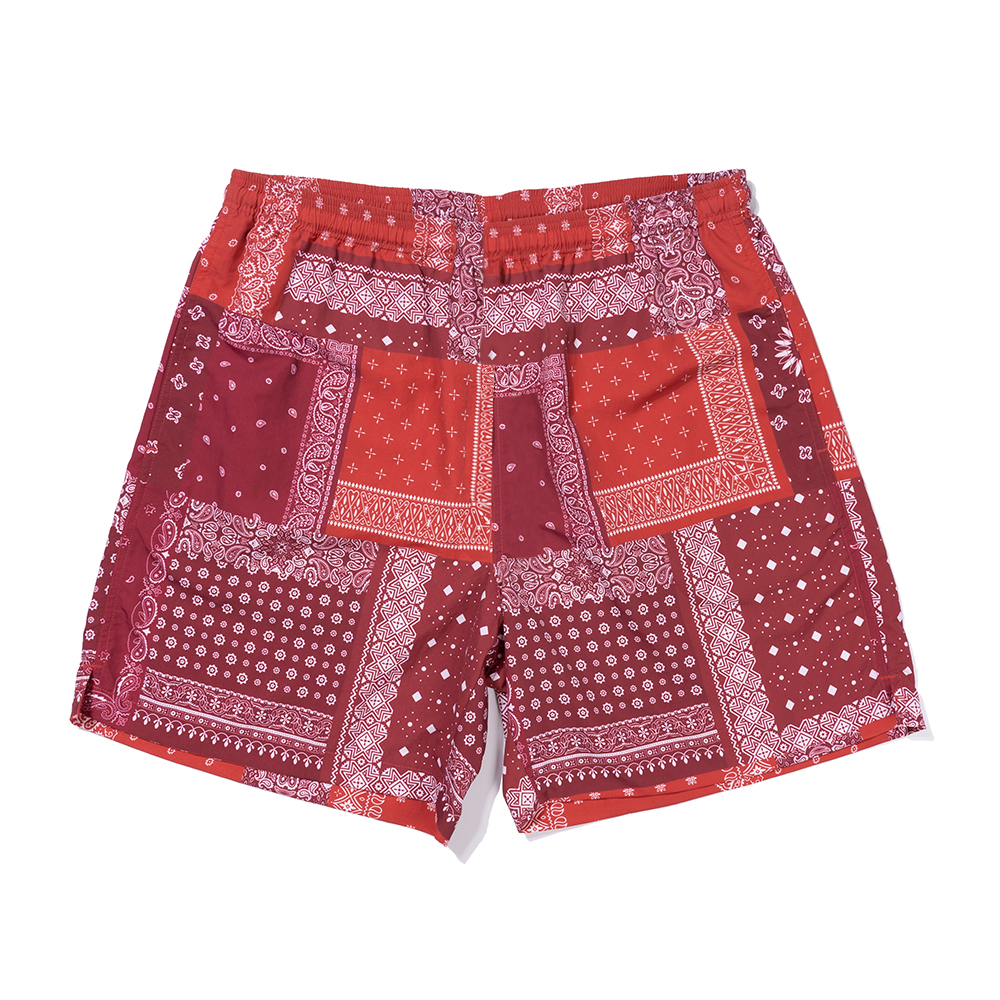 BANDANA PATCH SHORTS  RED