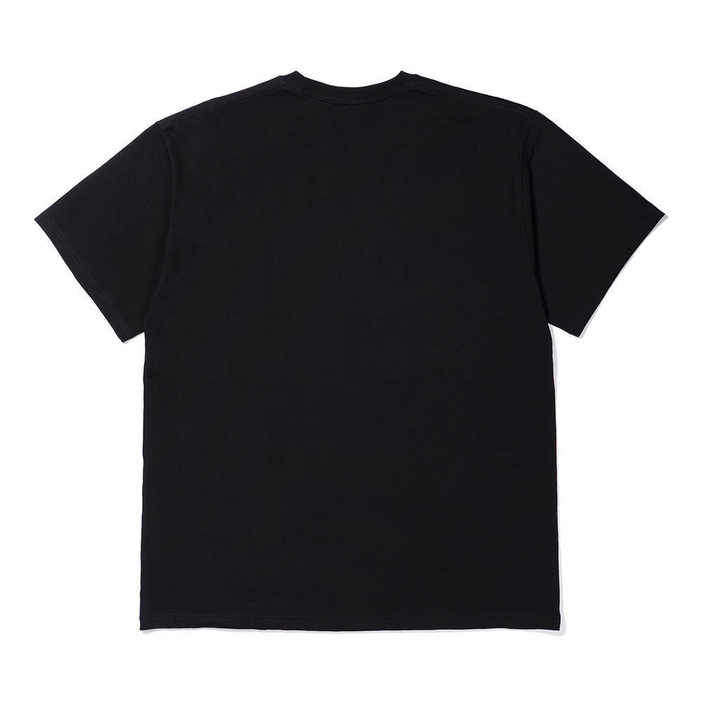 SERIF LOGO EMBROIDER TEE  BLACK