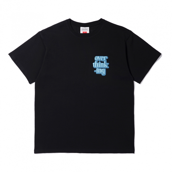 OVER THINKING TEE  BLACK