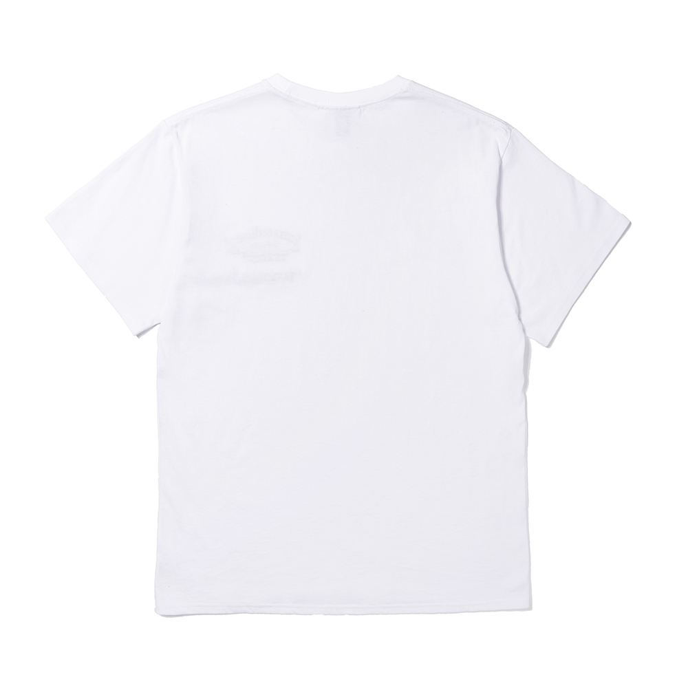 SERIF LOGO EMBROIDER TEE  WHITE