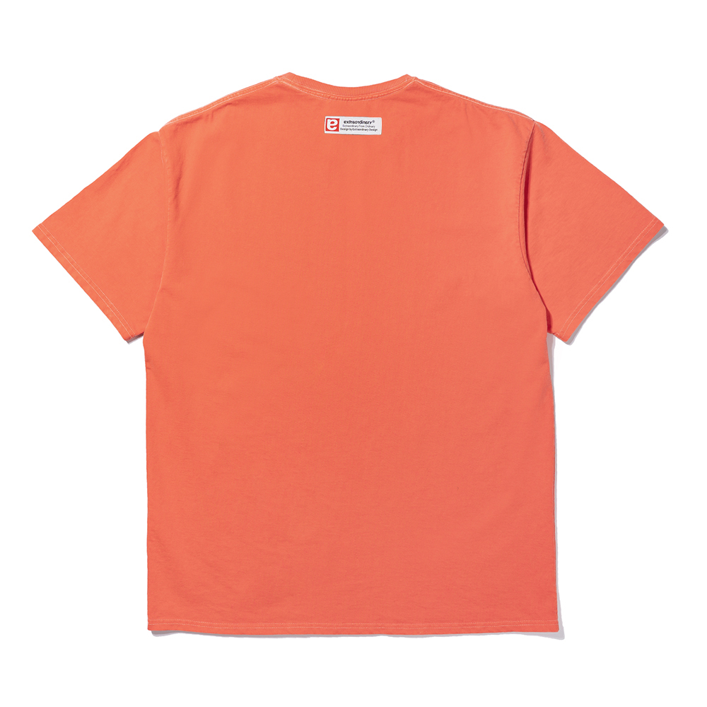 SIMPLE PROBLEM PIGMENT TEE  ORANGE