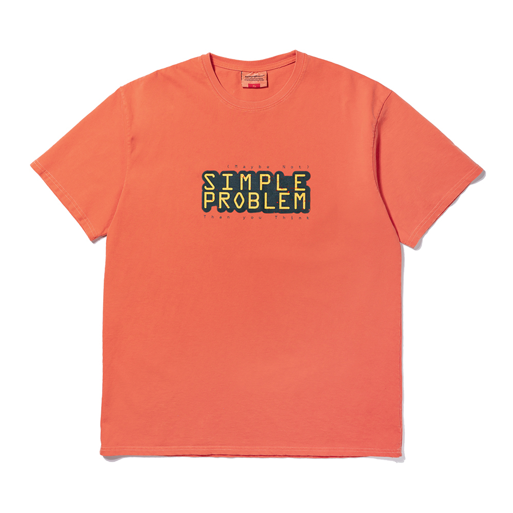 SIMPLE PROBLEM PIGMENT TEE  ORANGE