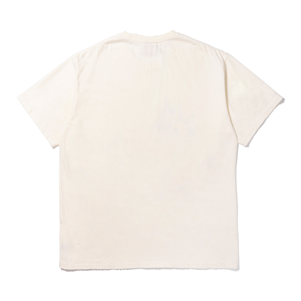 JESUS WASHED TEE  CREAM