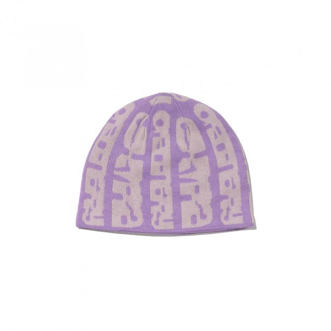 EXOD JACQUARD BEANIE VIOLET