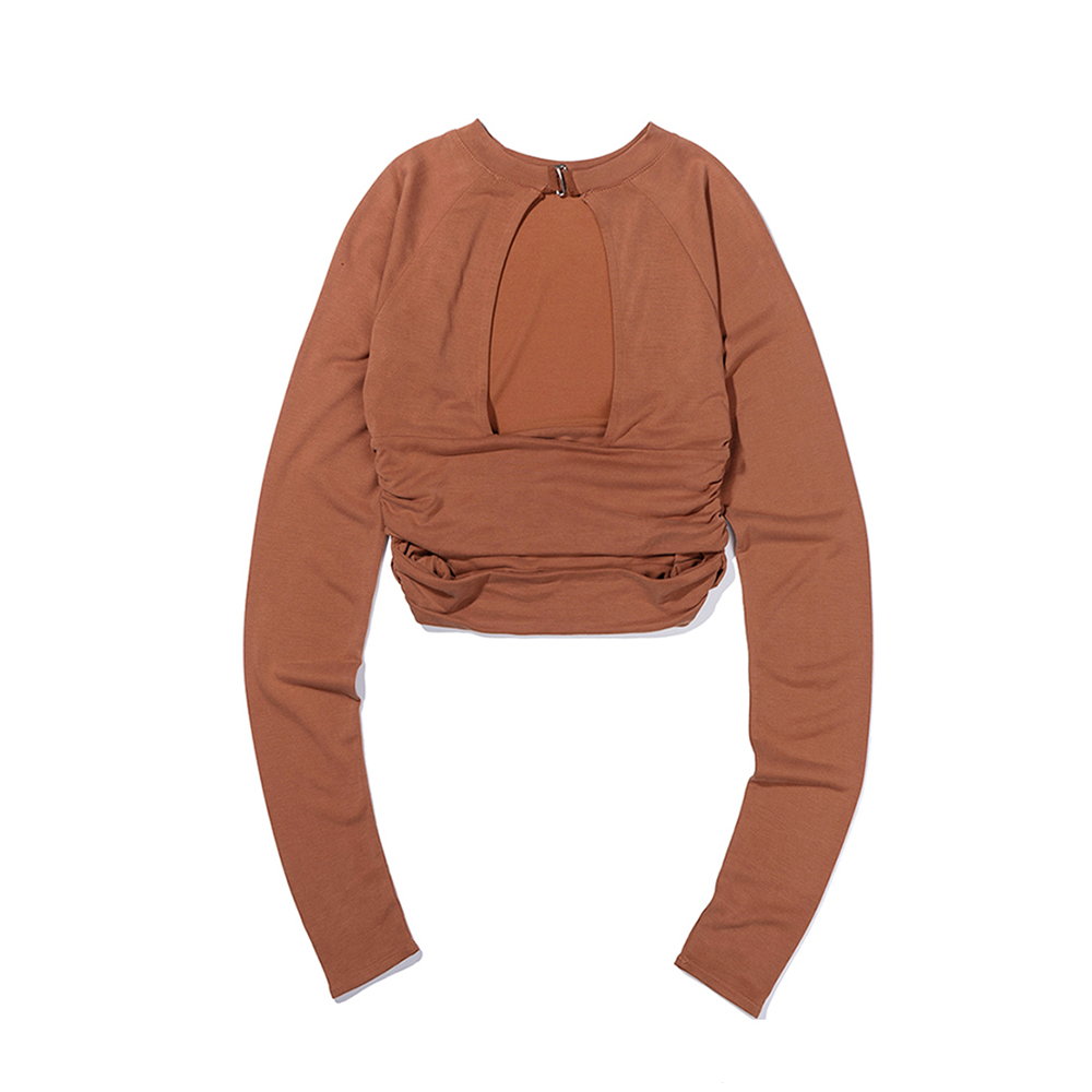 SHIRRING LONGSLEEVE ORANGE