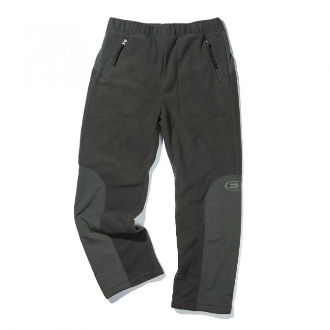 WOVEN PATCHED FLEECE PANTS KHAKI