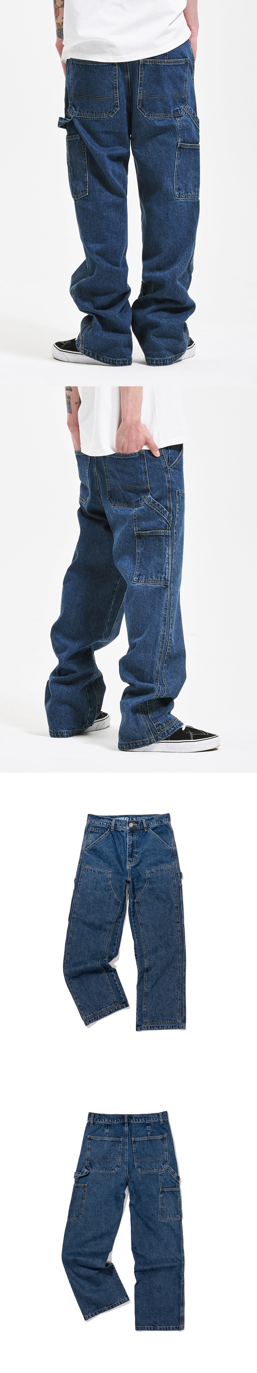 DOUBLE KNEE DENIM INDIGO