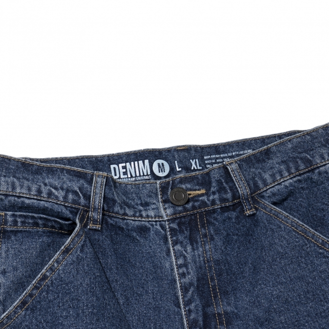 DOUBLE KNEE DENIM INDIGO