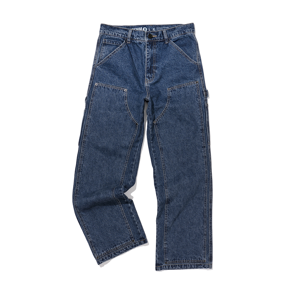 DOUBLE KNEE DENIM INDIGO