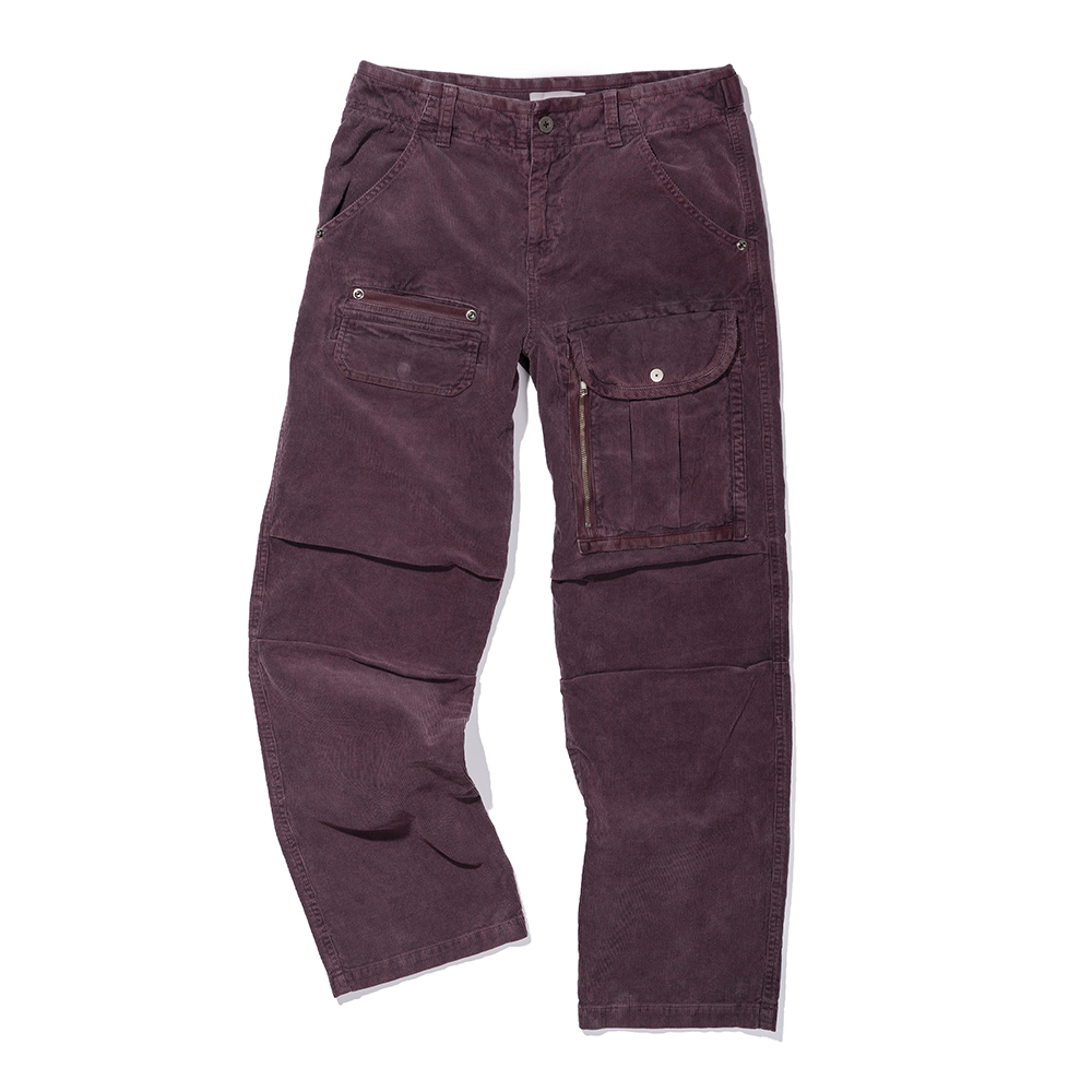 CORDUROY WS CARGO PANTS BURGUNDY