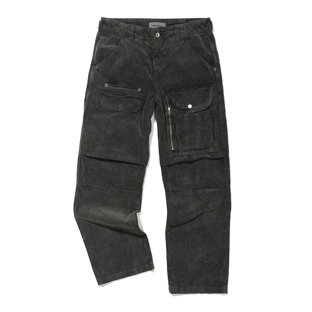 CORDUROY WS CARGO PANTS CHARCOAL