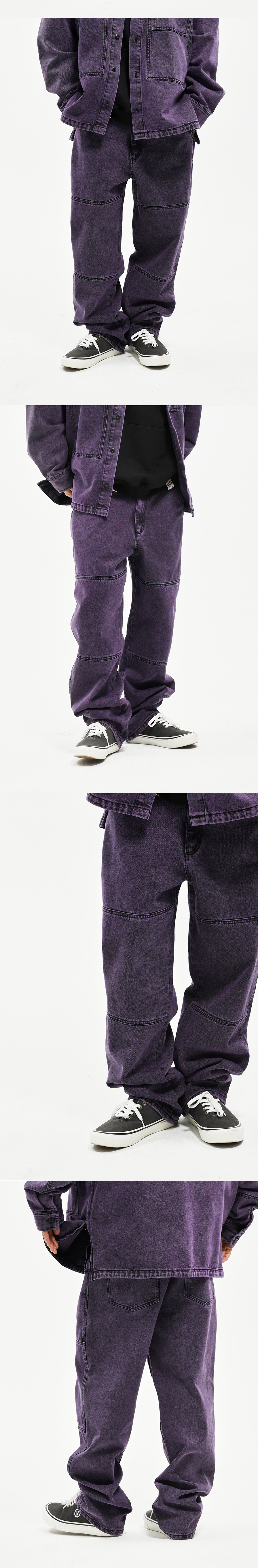 ACID WASHED PANTS PURPLE
