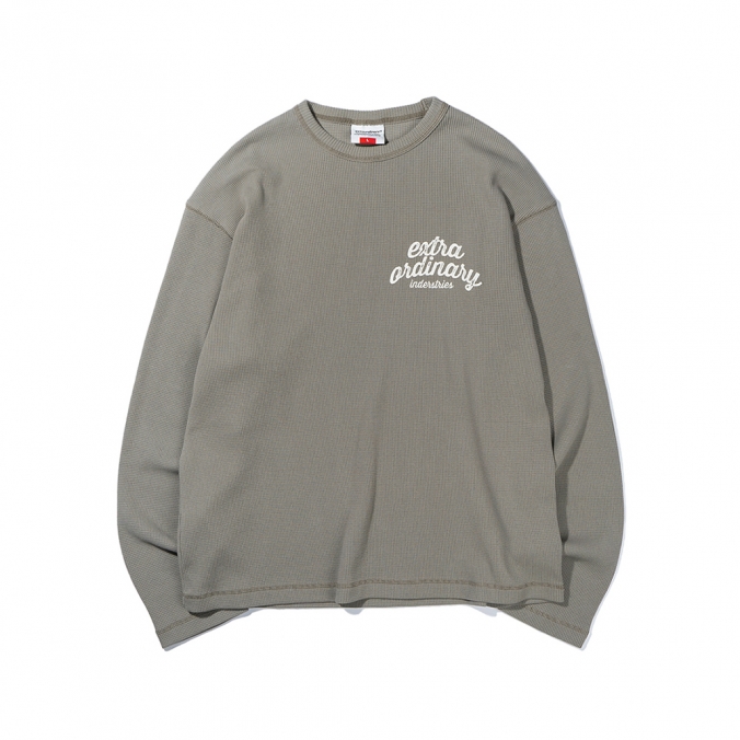 INDERSTRIES WAFFLE LONGSLEEVE KHAKI