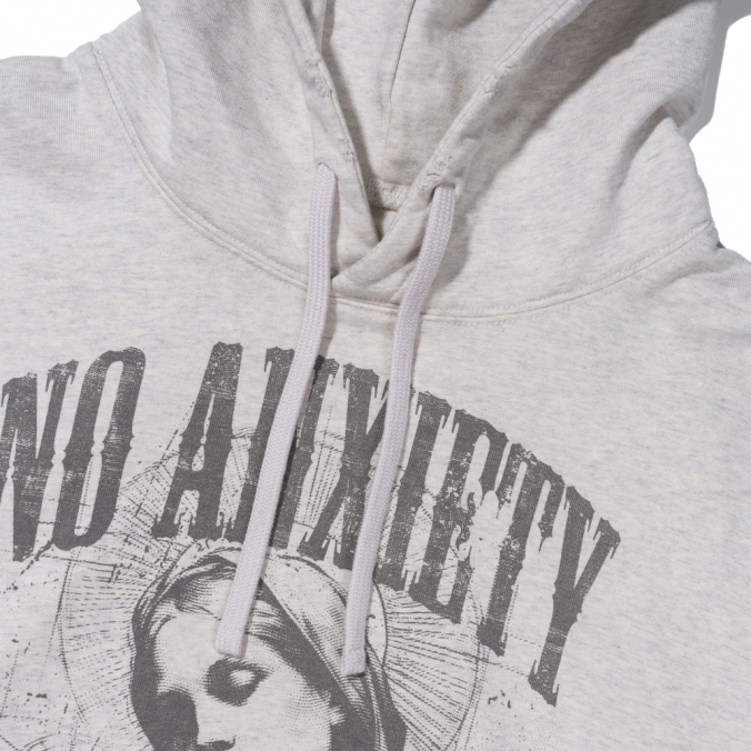 NO ANXIETY WASHED HOODIE  OATMEAL