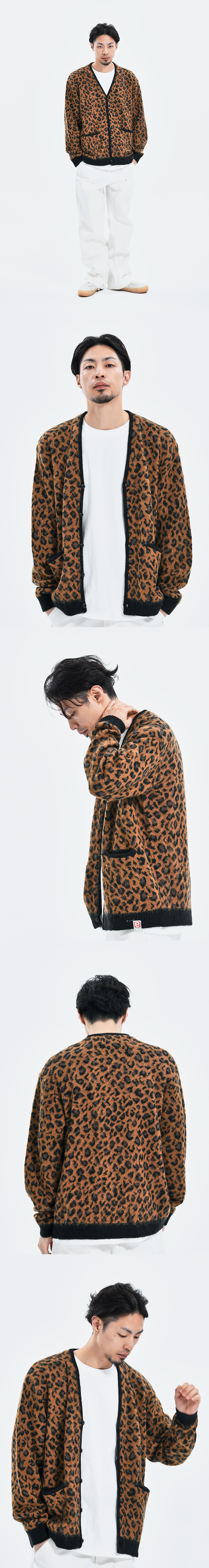 LEOPARD CARDIGAN CAMEL