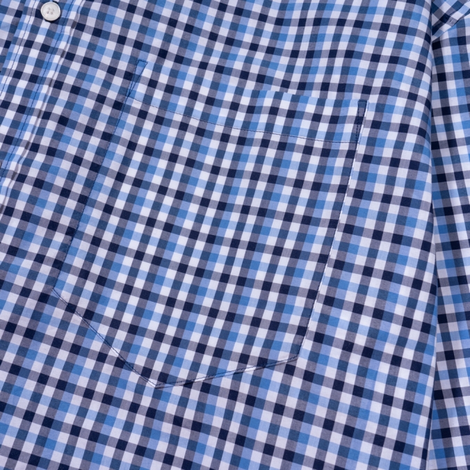 OVER FIT CHECK SHIRT BLUE