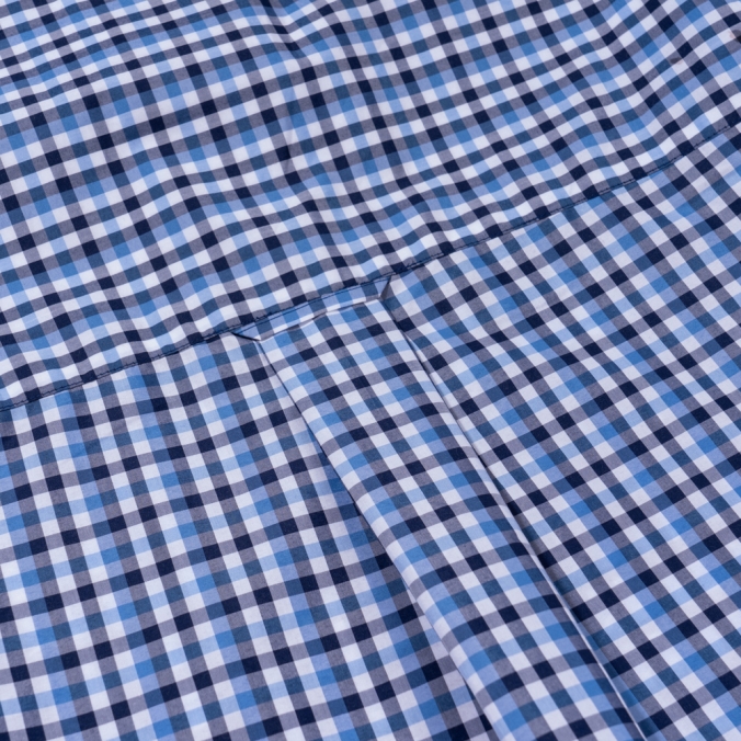 OVER FIT CHECK SHIRT BLUE