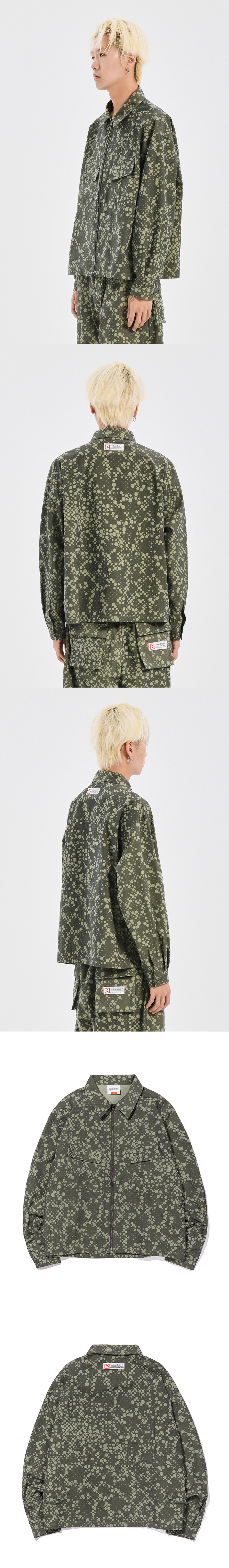 DOT PATTERN JACKET KHAKI