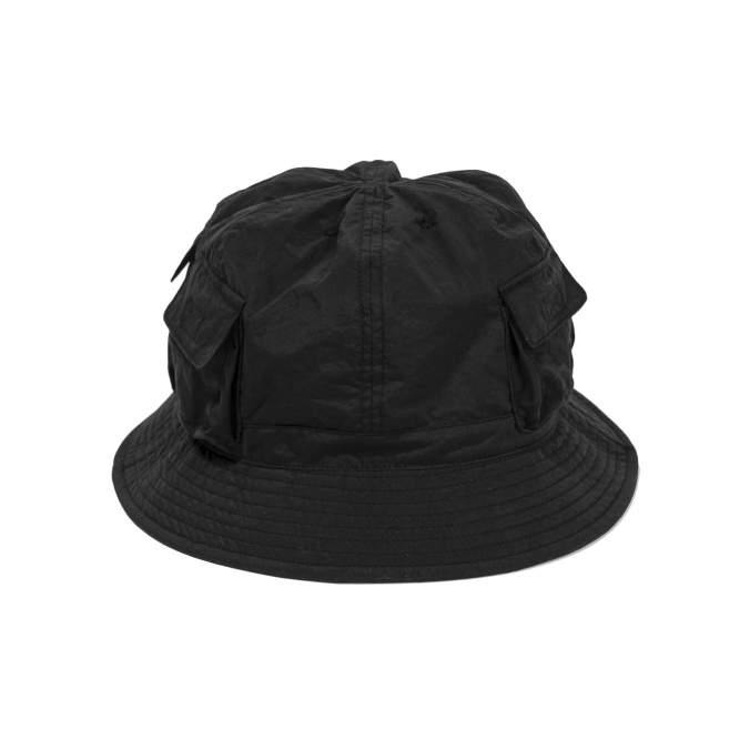 MULTI POCKET BUCKET HAT  BLACK