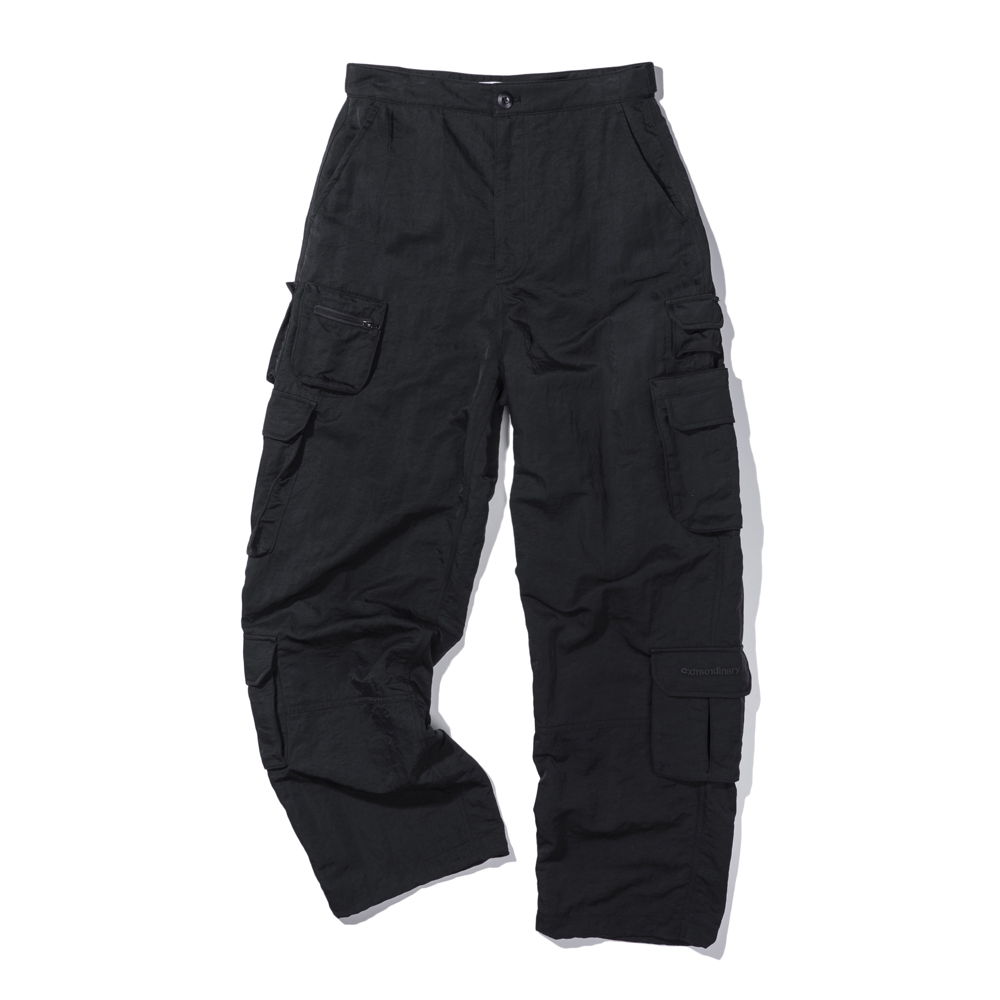 WOMEN MULTI POCKET PANTS  BLACK