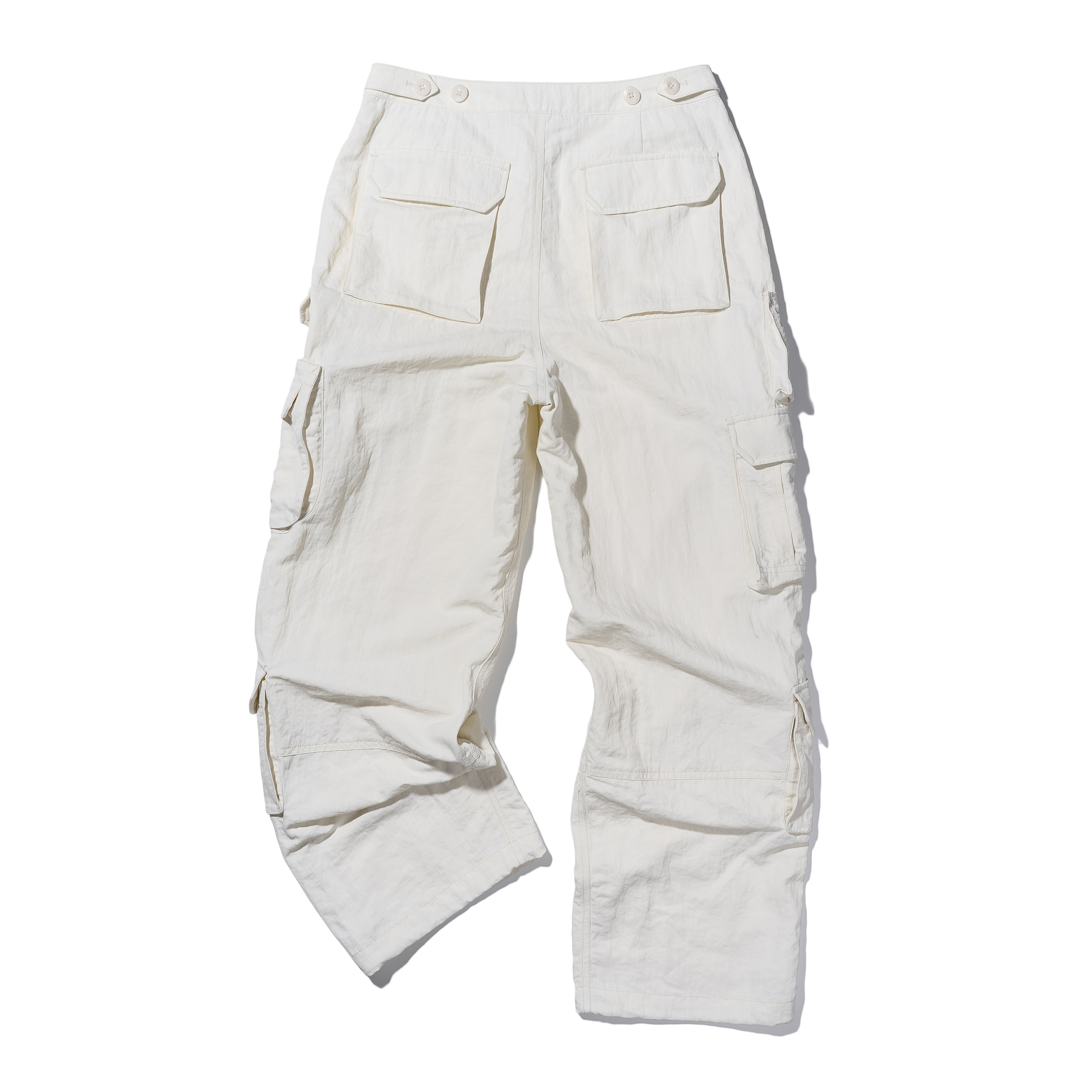 WOMEN MULTI POCKET PANTS  CREAM