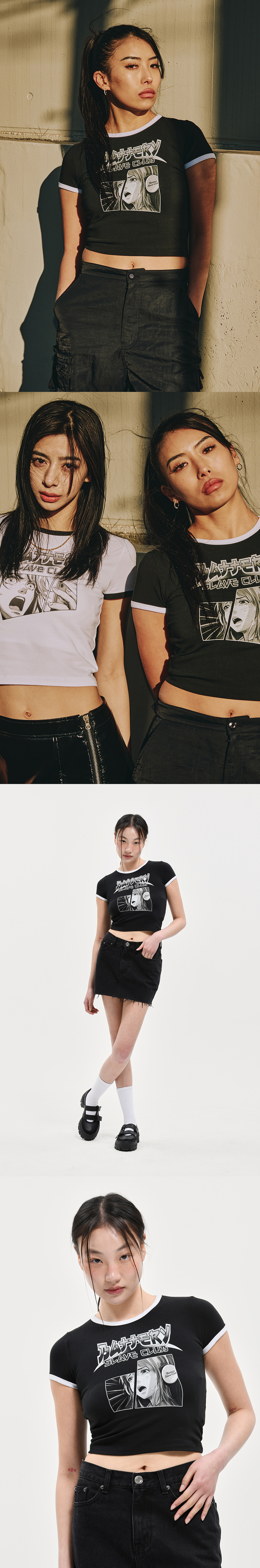 WOMEN B.S.C ANIME TEE  BLACK