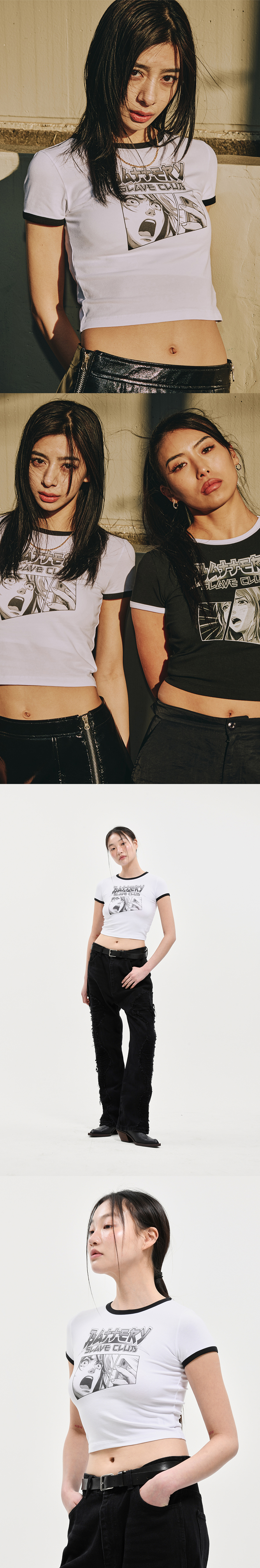 WOMEN B.S.C ANIME TEE  WHITE