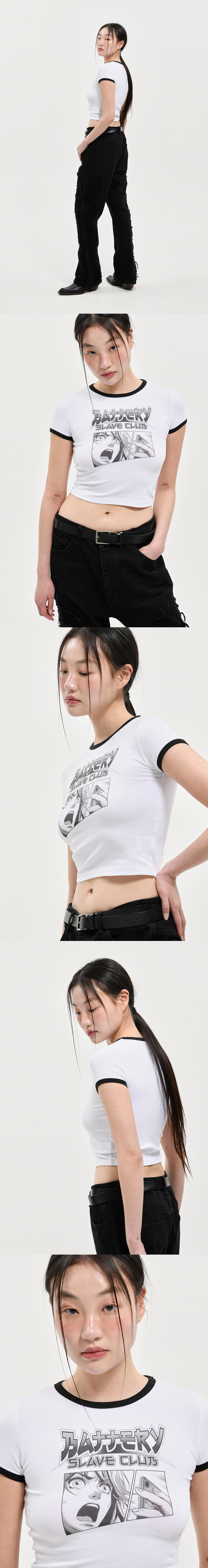 WOMEN B.S.C ANIME TEE  WHITE