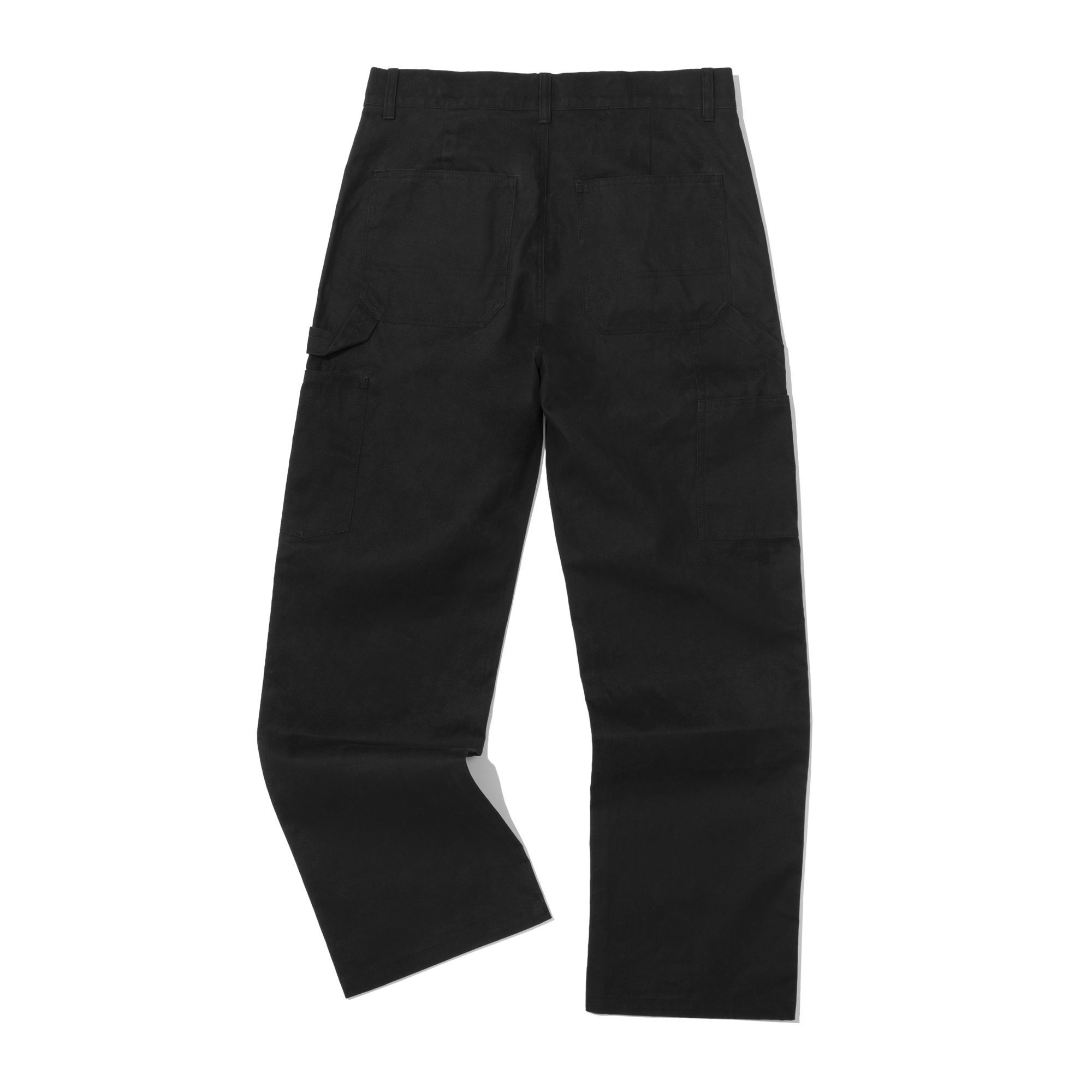 DOUBLE KNEE CANVAS PANTS  BLACK