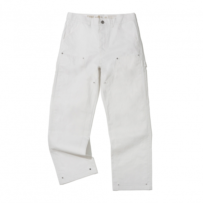 DOUBLE KNEE CANVAS PANTS  IVORY