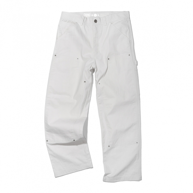 DOUBLE KNEE CANVAS PANTS  IVORY