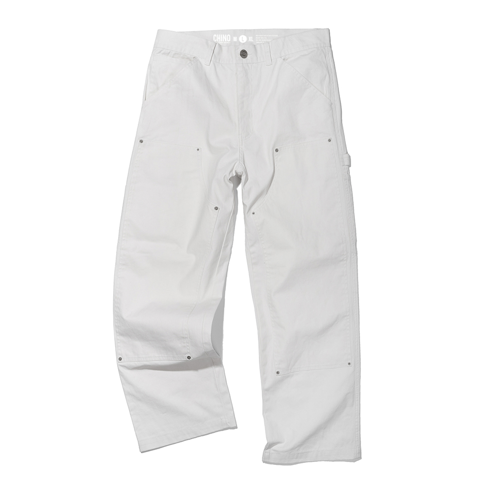 DOUBLE KNEE CANVAS PANTS  IVORY