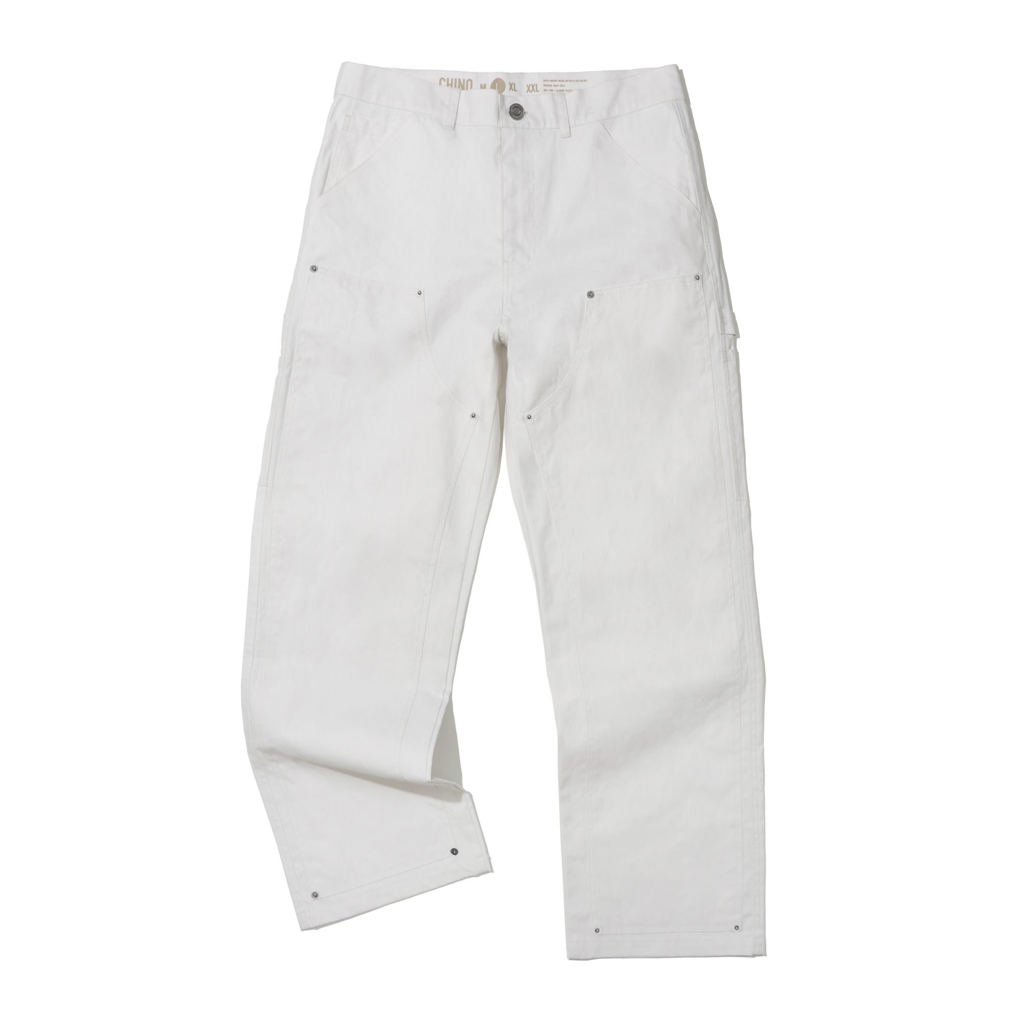 DOUBLE KNEE CANVAS PANTS  IVORY