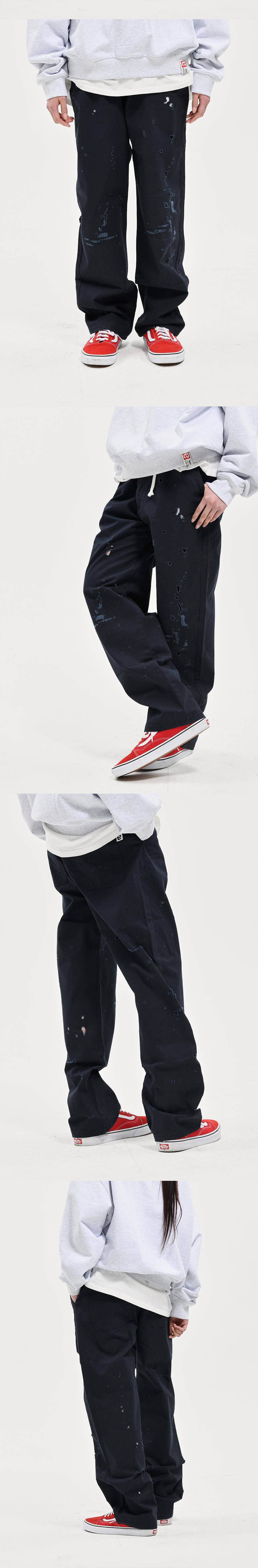 DAMAGE CANVAS PANTS  NAVY