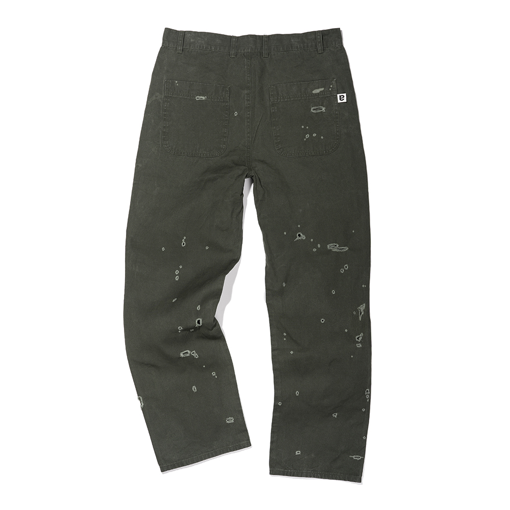 DAMAGE CANVAS PANTS  KHAKI