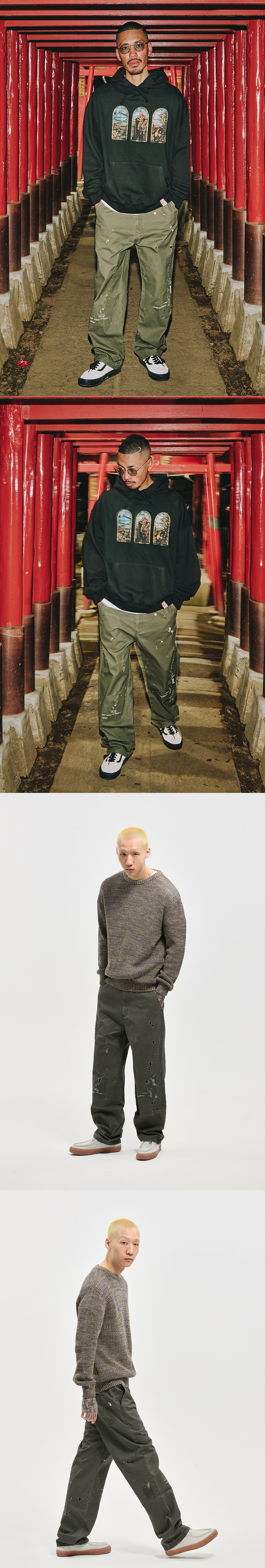 DAMAGE CANVAS PANTS  KHAKI