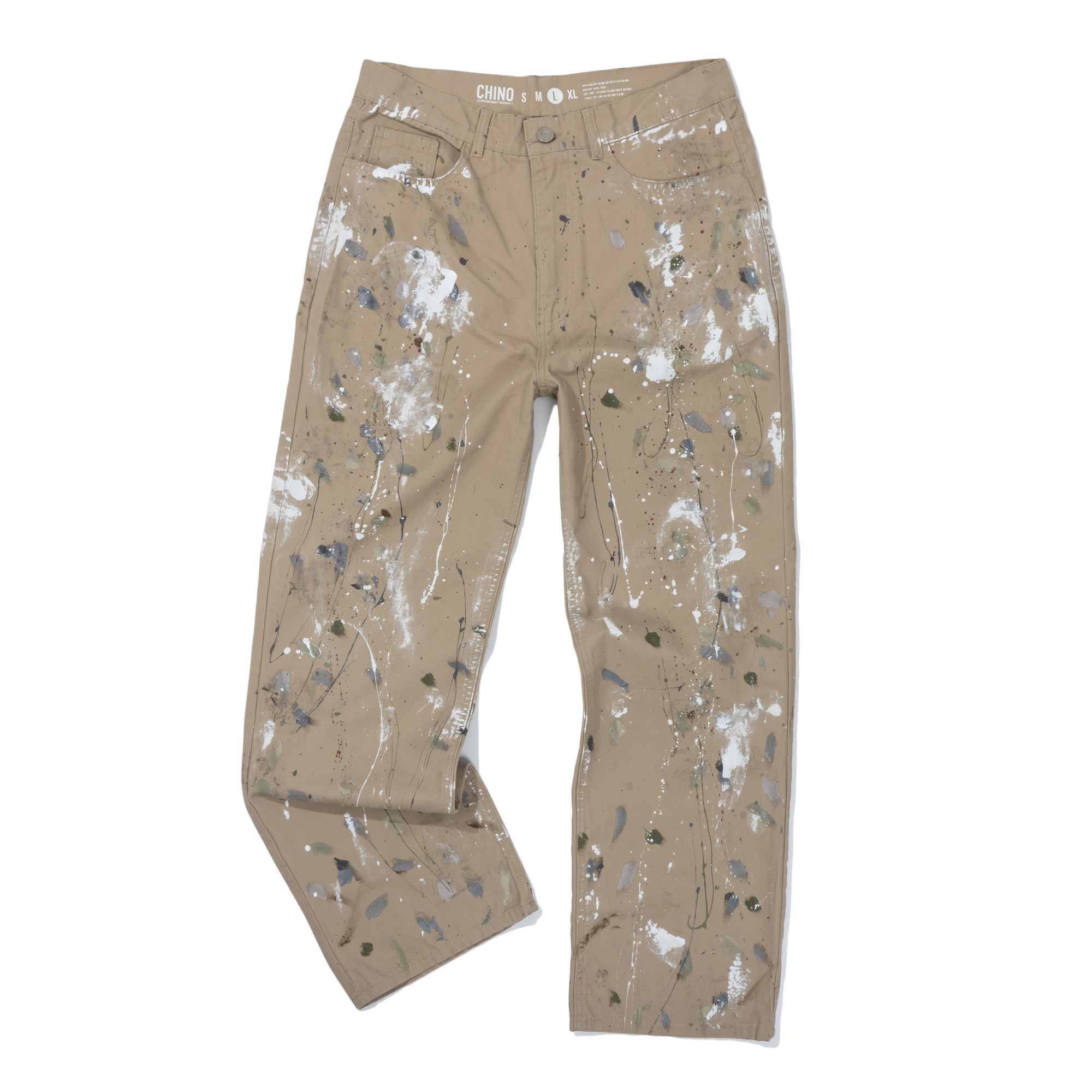 COLOR PAINTING PANTS  BEIGE