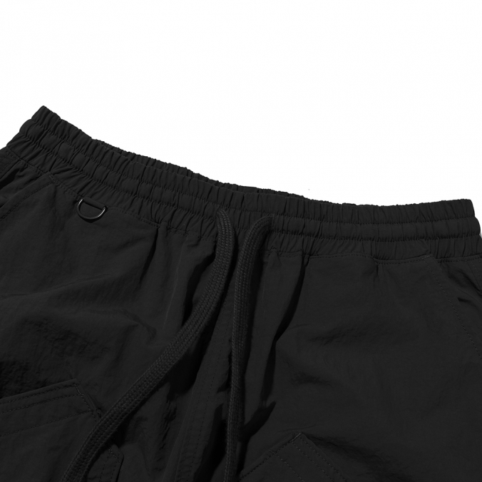 PUCKERING POCKET PANTS  BLACK
