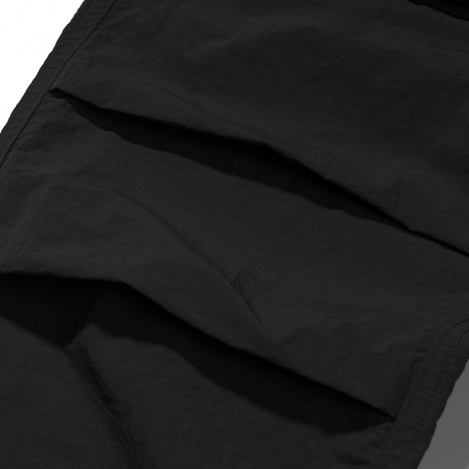 PUCKERING POCKET PANTS  BLACK